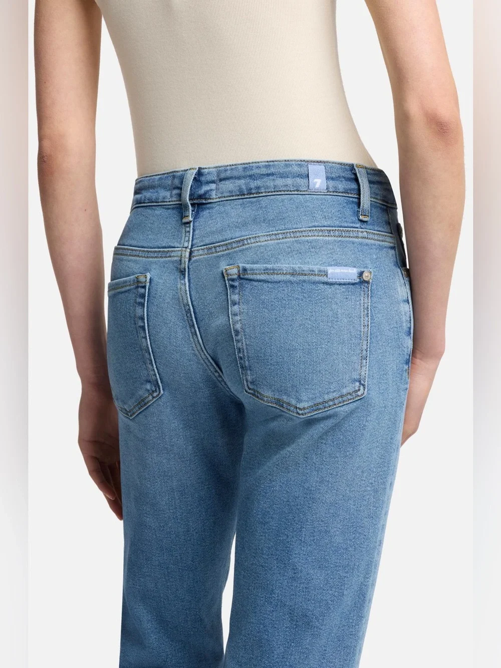 NWT 7 For All Mankind Calie Ankle Straight Jeans in Luxe Vintage, Size 24 - Picture 6 of 12